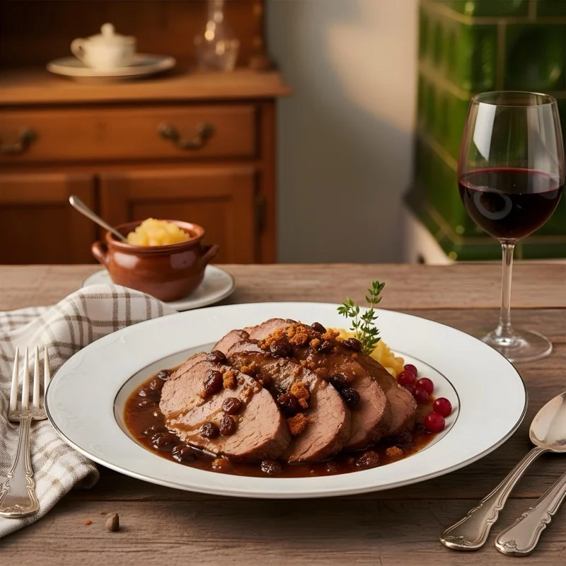 Badischer Sauerbraten mit Kirschsauce