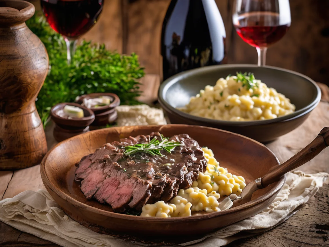 Schwäbischer Sauerbraten mit Spätzle